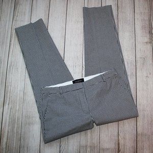 TALBOTS Size 2 Black & White Checks Dress Pants